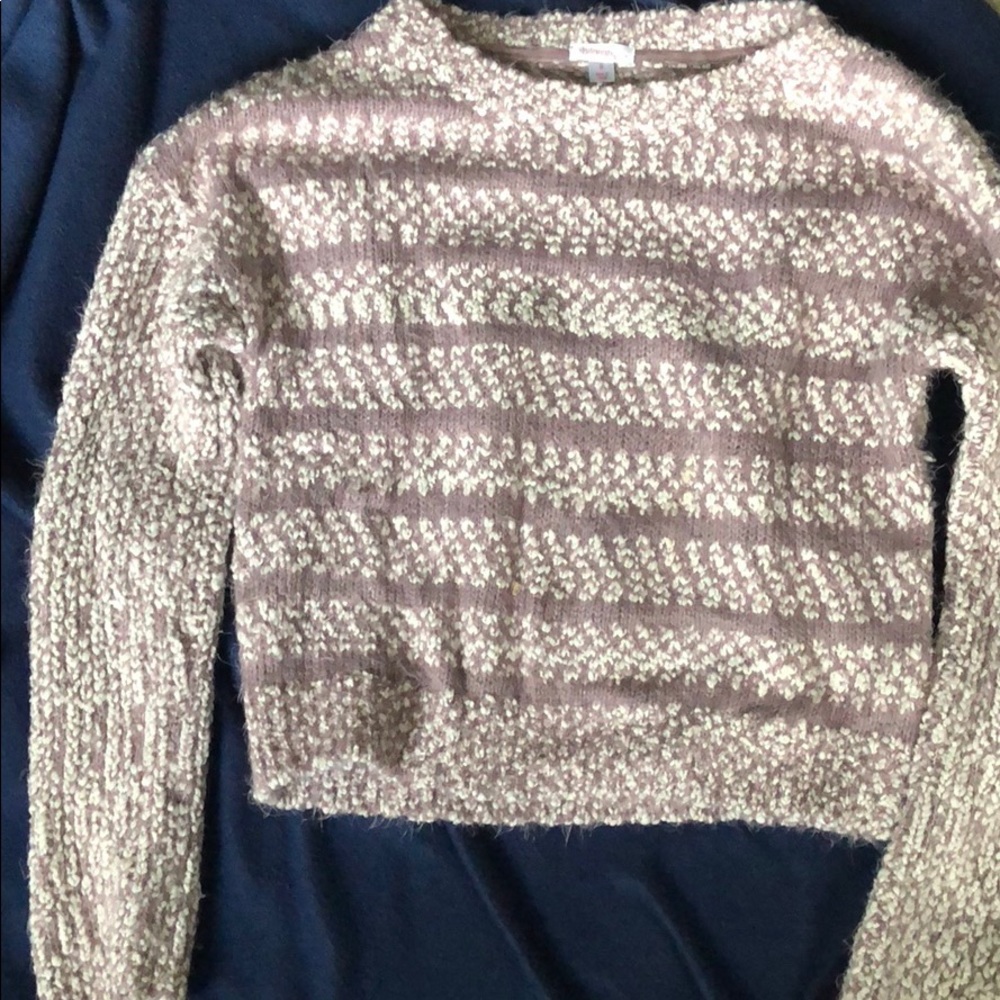 Purple and White knit sweater